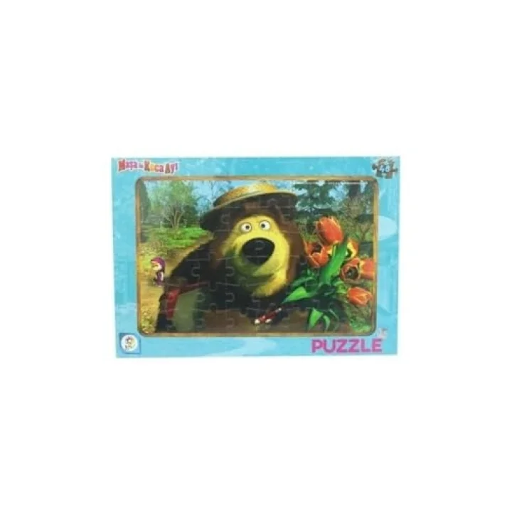 Masha Koca Ayı 48 Parça Frame Puzzle (Kapak değişebilir)