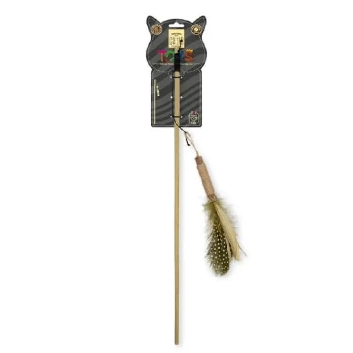 Matatabi İçerikli Kedi Oyuncağı Tüylü Olta 50 Cm