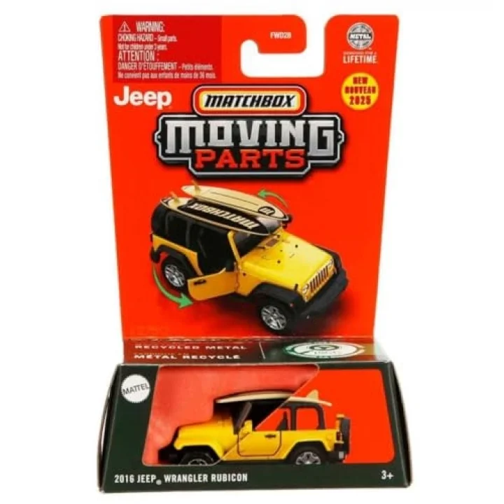 Matchbox 2025 1:64 Arabalar 2016 JEEP WRANGLER RUBICON JBW74