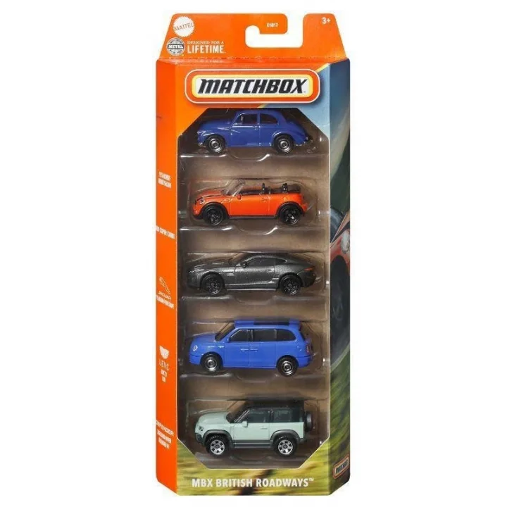 Matchbox Metal Beşli Araba Seti MBX BRITISH ROADWAYS C1817-JBX33