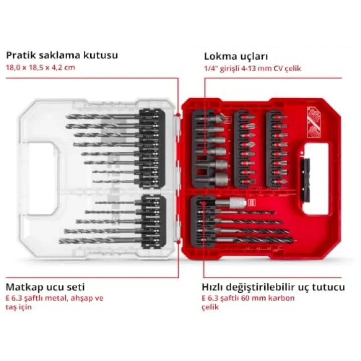 Matkap uç bits seti 40 parça - 49109054