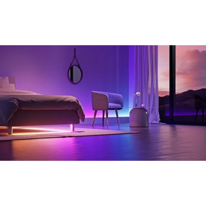 Matter Essentials HD Işık Şeridi, 5m Adreslenebilir RGBIC LED Şerit – Akıllı, Wi-Fi ve Bluetooth Üzerinden Matter Destekli, 16 Milyon Renk; Alexa, Google ve Apple ile Uyumlu