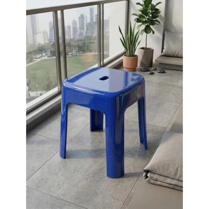 Mavi, Plastik Alaska Model Sağlam Tabure 36x36x46cm