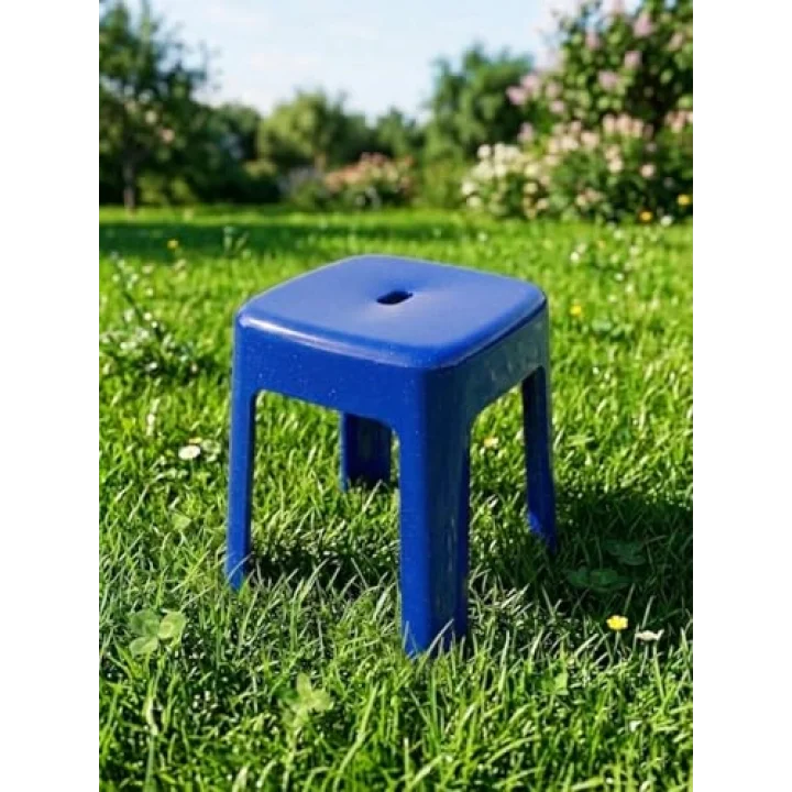 Mavi, Plastik Alaska Model Sağlam Tabure 36x36x46cm
