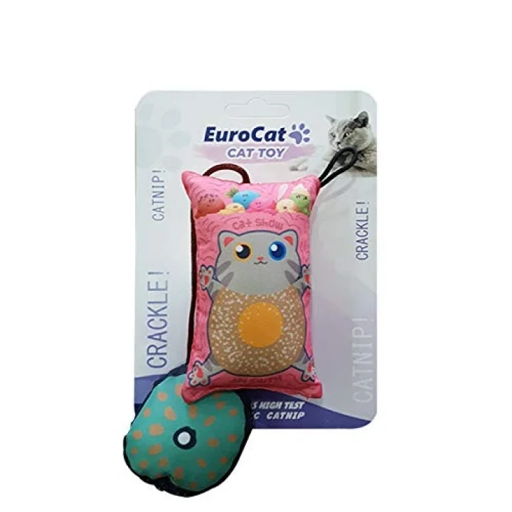 Mavi Yastık Kedi Oyuncağı, 8 Cm