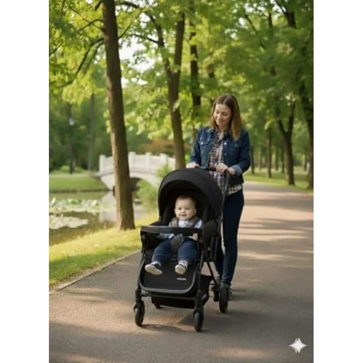Maxi Taxi Milano QL Çift Yönlü Bebek Arabası (SİYAH)