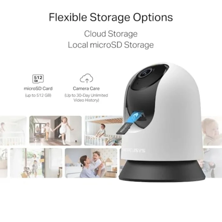 MC200 | 1080p Güvenlik Wi-Fi Kamerası | 360° Görüş | Gece Görüşü | Akıllı Hareket & Kişi Algılama | Çift Yönlü Ses | microSD & Bulut Depolama | SmartThings, Alexa, Google Assistant Uyumlu