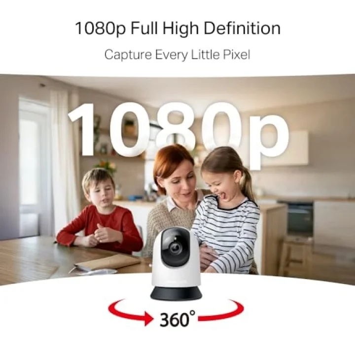 MC200 | 1080p Güvenlik Wi-Fi Kamerası | 360° Görüş | Gece Görüşü | Akıllı Hareket & Kişi Algılama | Çift Yönlü Ses | microSD & Bulut Depolama | SmartThings, Alexa, Google Assistant Uyumlu
