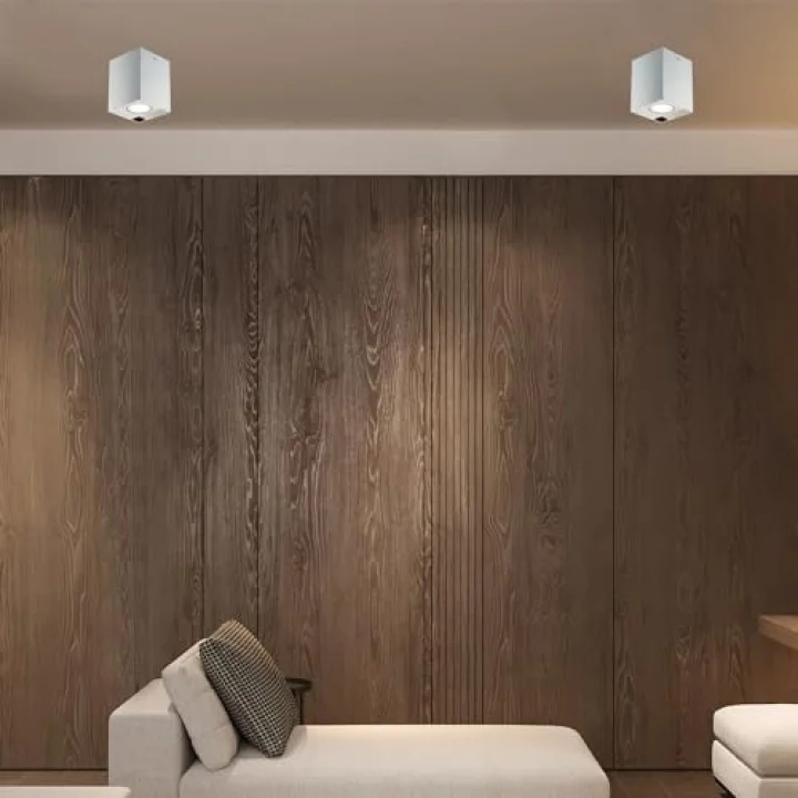 Medna Krom Kare. Teklı Plafonyer 1xgu10