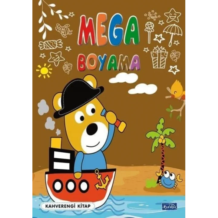 Mega Boyama Kahverengi Kitap