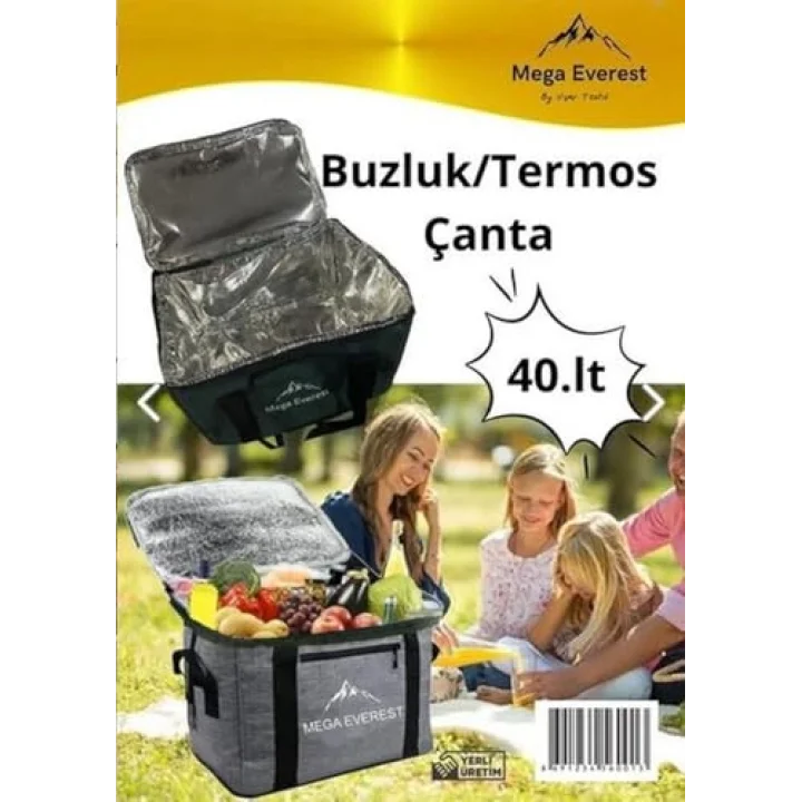 Mega Everest Termos Çanta Buzluk Soğutucu Piknik Çantası 40 Litre
