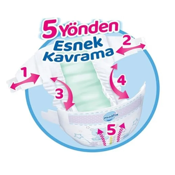 Mega Paket Bebek Bezi, Junior 5 Beden, 90+10 Adet, Yeni Nesil Rahat Teknoloji, 12-18 kg