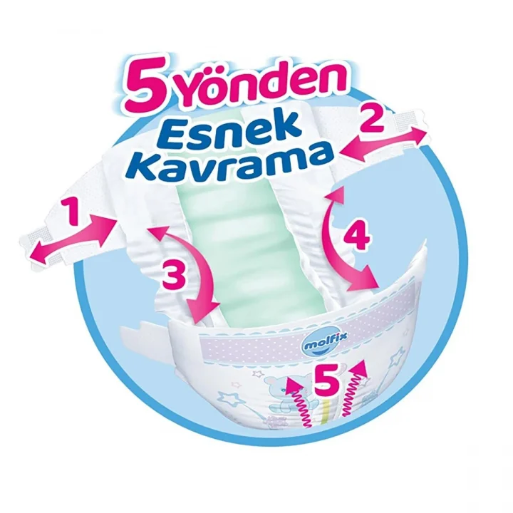 Mega Paket Bebek Bezi, Junior 5 Beden, 90+10 Adet, Yeni Nesil Rahat Teknoloji, 12-18 kg