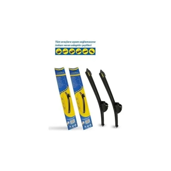 Mercedes E Class Supermute Muz Silecek Seti 2009-2014 Sedan için 2 parça, 600 mm x 600 mm Boyut