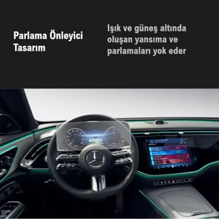Mercedes E180 Ile Dijital Gösterge Paneli İle Uyumlu Mat Ekran Koruyucu W214