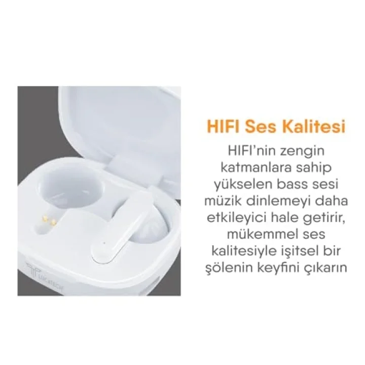 Mercury Bluetooth Kulaklık – Şık Tasarım - Kablosuz Özgürlük (Beyaz)
