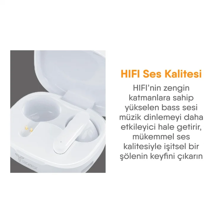 Mercury Bluetooth Kulaklık – Şık Tasarım - Kablosuz Özgürlük (Beyaz)