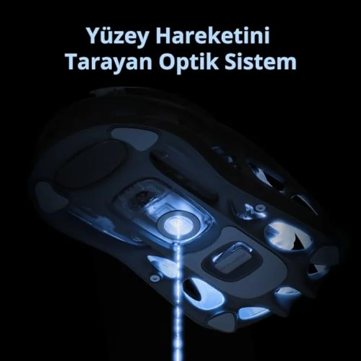 Mercury M1 Pro Kablosuz Oyun Faresi - Buz Mavisi