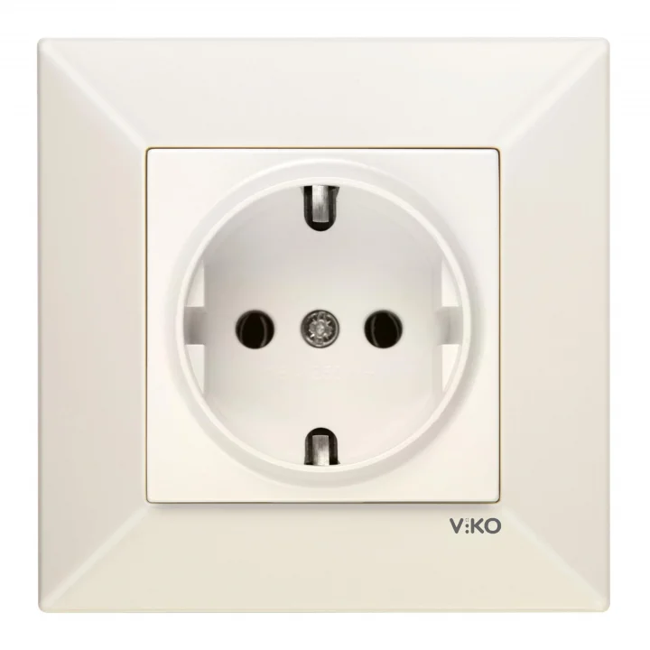 Meridian Krem Topraklı Priz