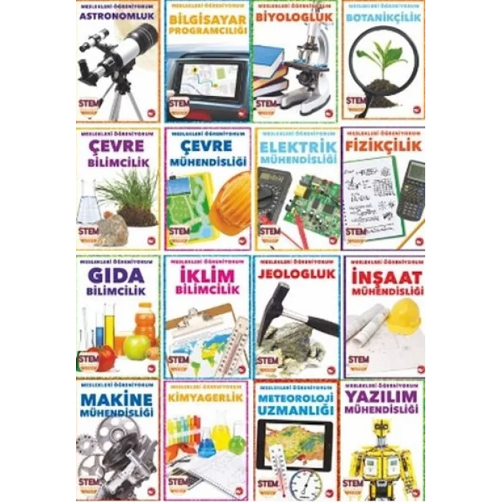 Meslekleri Öğreniyorum Set - 16 Kitap