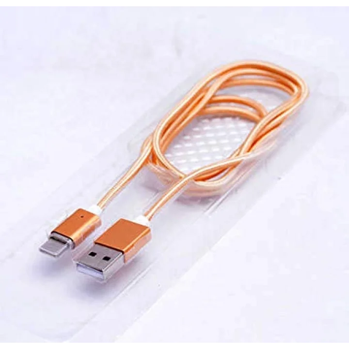 Metal Manyetic Uçlu Lightning Usb Kablo Siyah