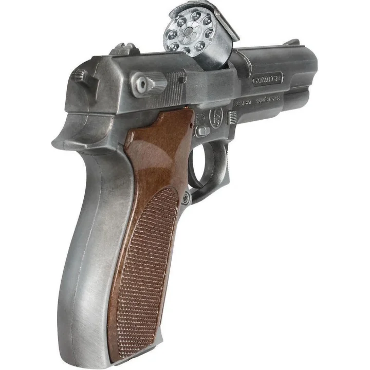 Mey İthalat® 000451 POLİCE PİSTOL 8 SHOTS OLD SİLVER