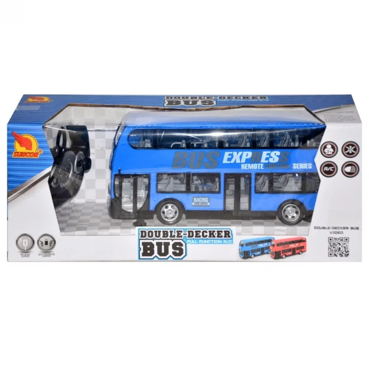 Mey İthalat® 01988 Uzaktan Kumandalı Işıklı Çift Katlı Otobüs