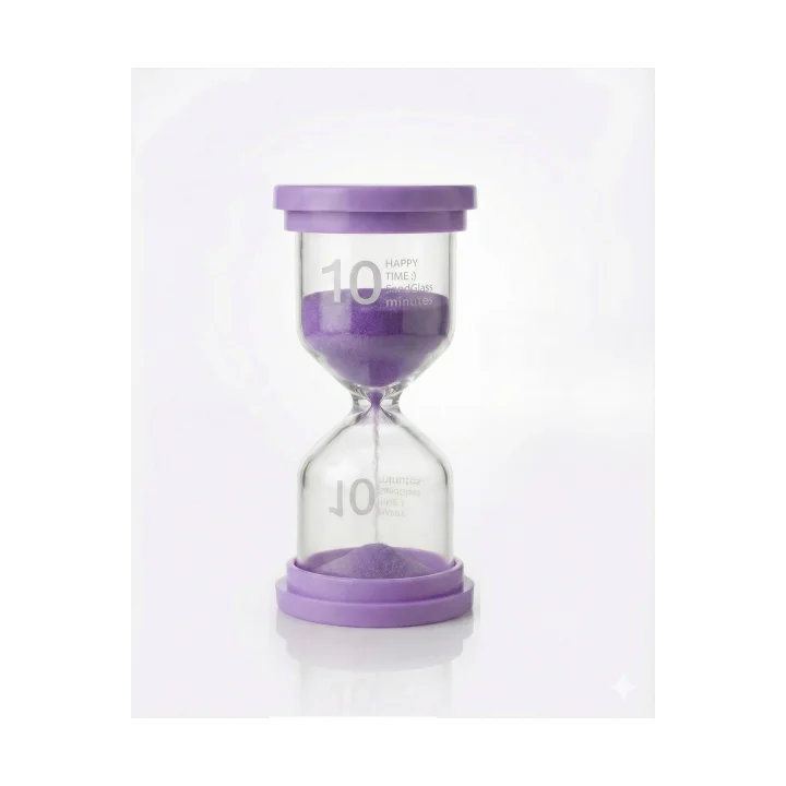 Mey İthalat® 10 Dakika MOR Kum Saati - Dekoratif Cam