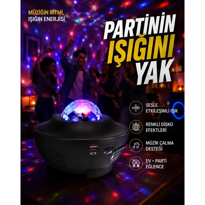 Mey İthalat® 10 Renkli Kombinasyon + Breathing Light + 2 Saat Zamanlayıcılı Star Lamba