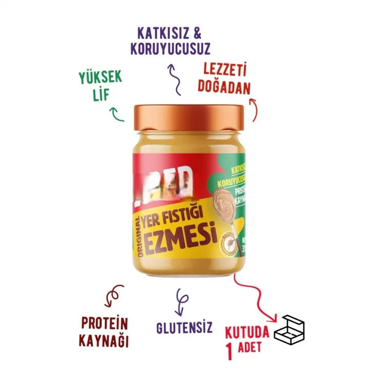 Mey İthalat® %100 Yer Fıstığı Ezmesi Original 315 Gr