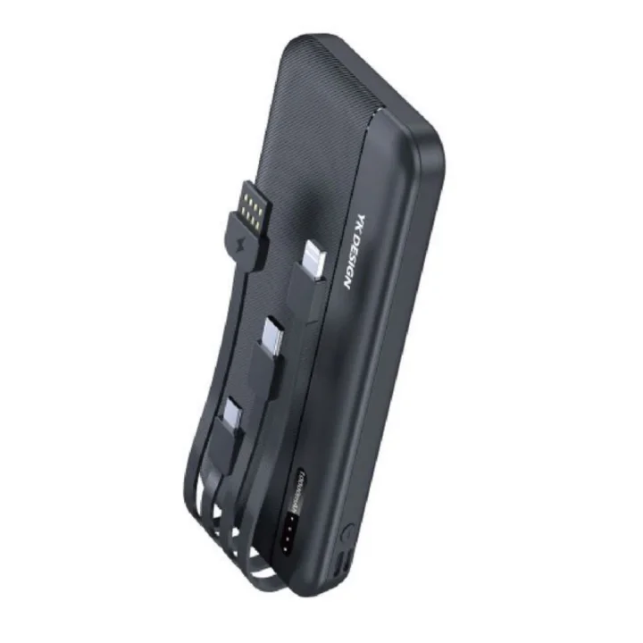 Mey İthalat®  10000 mAh Micro Type-C USB Lightning 4 Kablolu Hızlı Kablosuz Şarj Powerbank