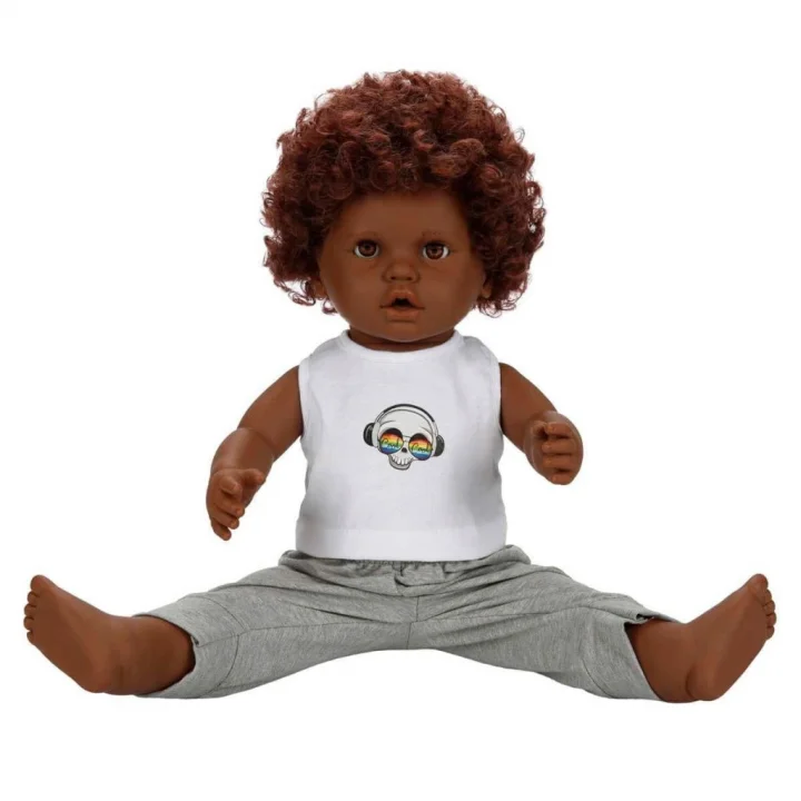 Mey İthalat®  1060091 SUN-SABC-DZM-BEBEK DADA KIVIRCIK SAÇLI 60CM 2A