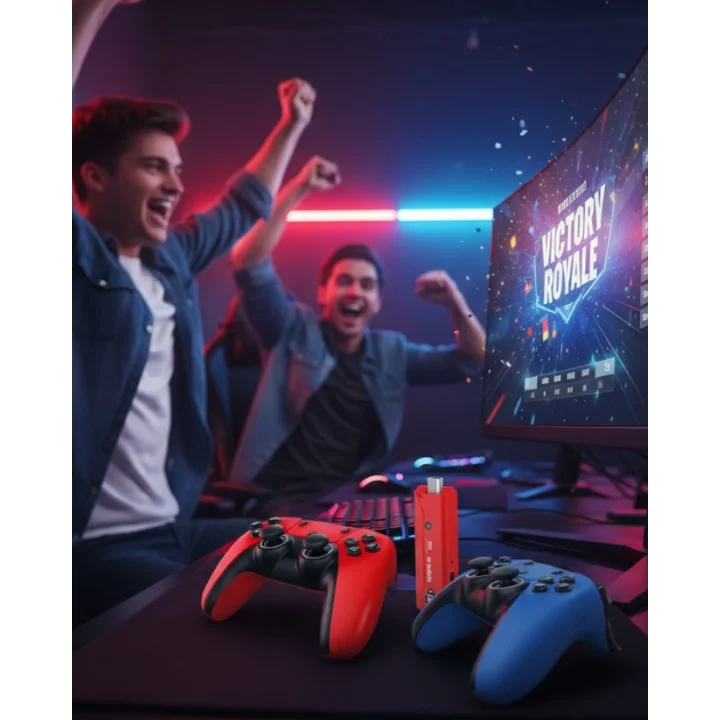 Mey İthalat® 10K HD Android Oyun Konsolu 64GB Çift Kumandalı TV Stick