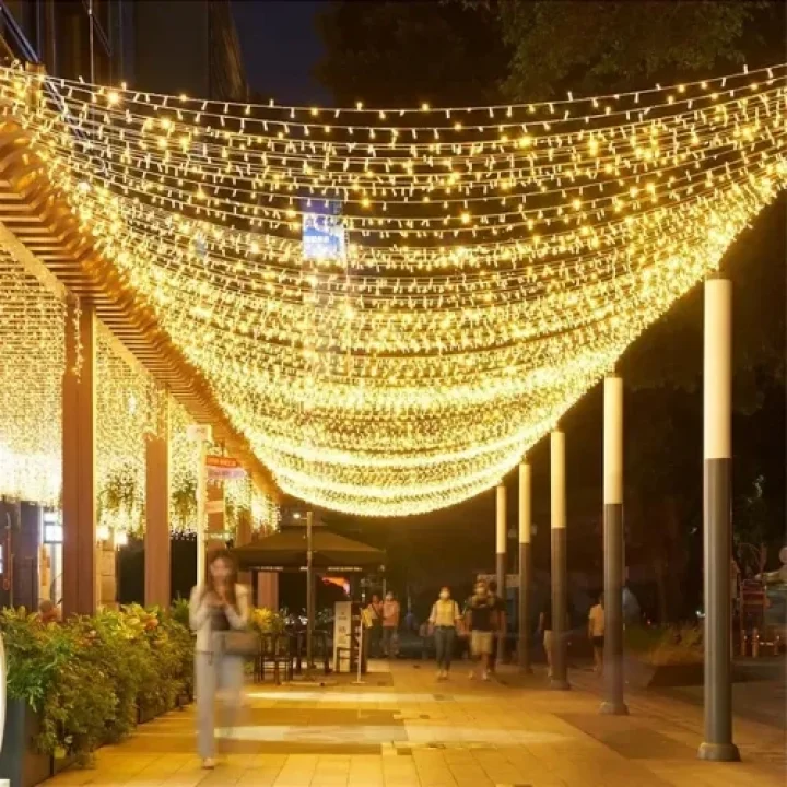 Mey İthalat® 10m 100 LED Damla Uçlu Gün Işığı Şeffaf Kablo