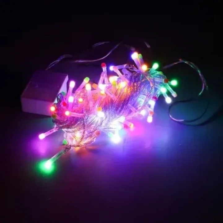 Mey İthalat® 10m 100 LED Damla Uçlu Kırmızı Işık Şeffaf Kablo
