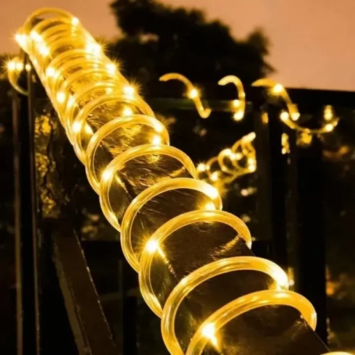 Mey İthalat® 10m 100 LED Solar Led Işık Gün Işığı Şeffaf Kablolu