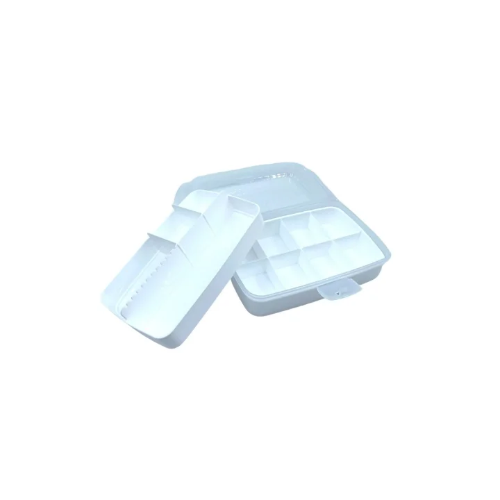 Mey İthalat®  12 Bölmeli Çok Amaçlı Takı Toka Kutusu Dikiş Kutusu Kapaklı Organizer Kutusu Bölmeli Kutu