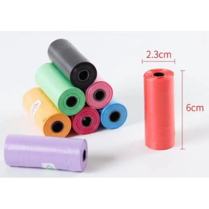 Mey İthalat® 12 li Köpek Dışkı Poşet Düz Renkli Set