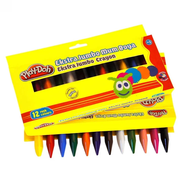 Mey İthalat® 12 Renk Extra Jumbo Crayon