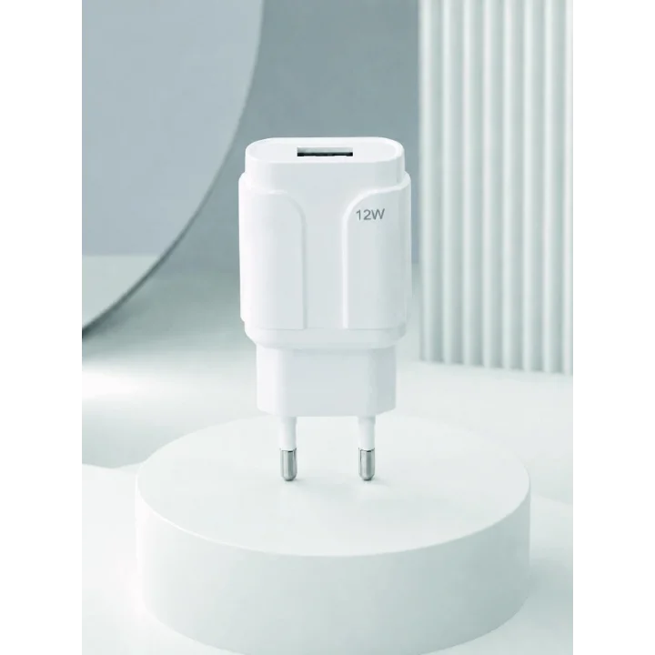 Mey İthalat® 12W USB Şarj Adaptörü 5V 2.4A Hızlı ve Güvenli Şarj Başlığı