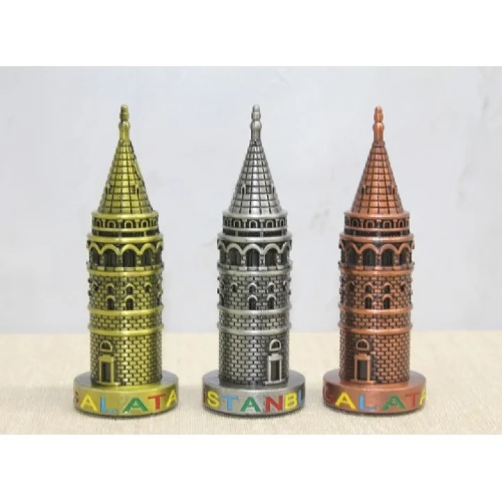 Mey İthalat® 13 cm Metal Galata Kulesi