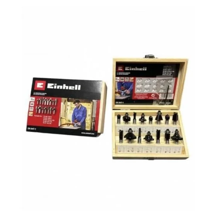 Mey İthalat®   15 Parça Karışık Freze Ucu Seti 8 mm Şaft