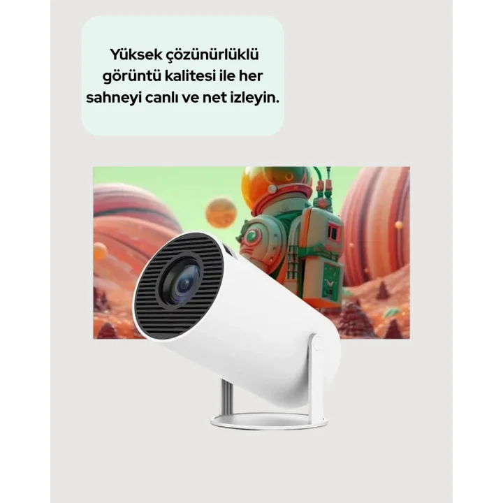 Mey İthalat® 160 ANSI Lümen Parlaklığa Sahip Geniş Ekran Projeksiyon