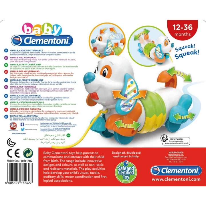 Mey İthalat® 17262 Baby Clementoni - Çek Çek Köpek +9 ay