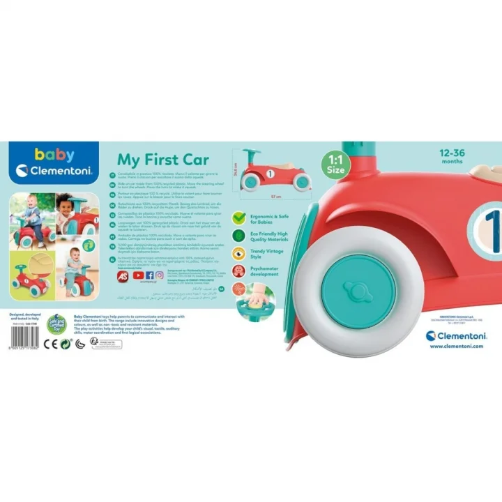 Mey İthalat® 17308 Baby Clementoni İlk Klasik Arabam / 12-36 ay