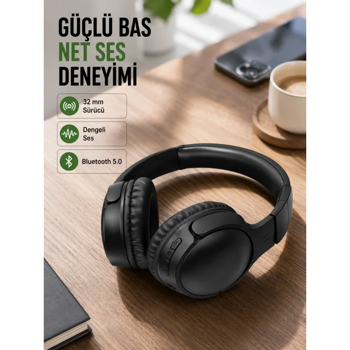 Mey İthalat® 18 Saat Pil Ömürlü Bluetooth Kulaklık