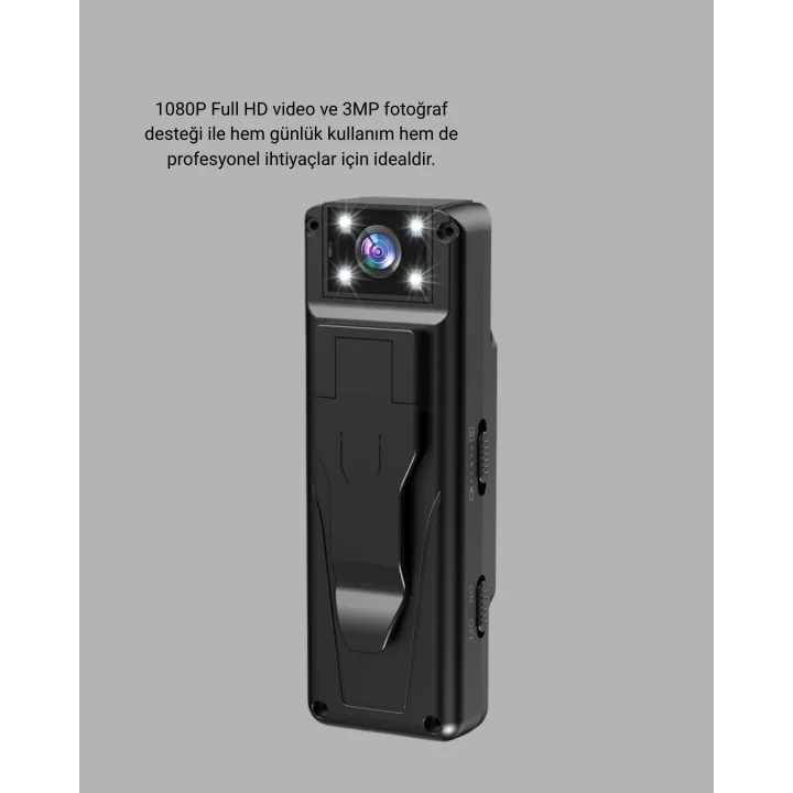 Mey İthalat® 180 Derece Dönebilen Mini Kamera Full HD TFT Ekran Hareket Sensörlü (Kopya)