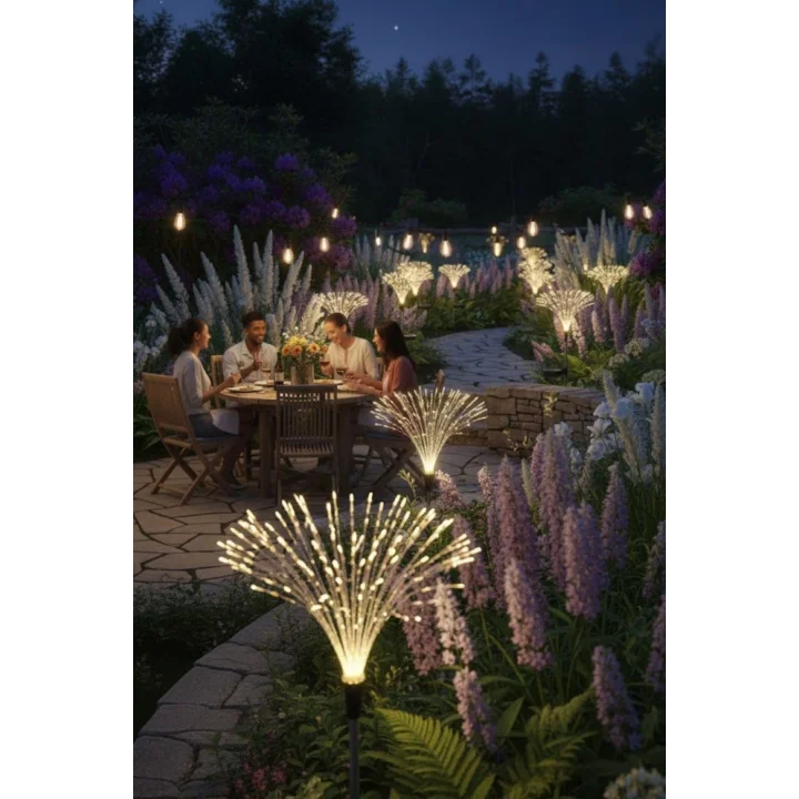 Mey İthalat® 2 Adet Saçak Model Solar Bahçe ası – Güneş Enerjili LED Dış Mekan Aydınlatma, Otomatik Sensörlü Dekoratif Işık