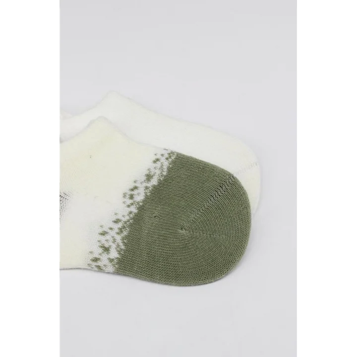 Mey İthalat®   2Li Penye Sneakers Çorap 20105 Nil Ekru