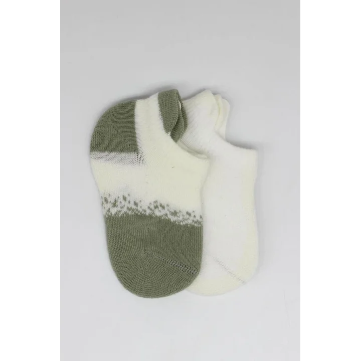 Mey İthalat®   2Li Penye Sneakers Çorap 20105 Nil Ekru